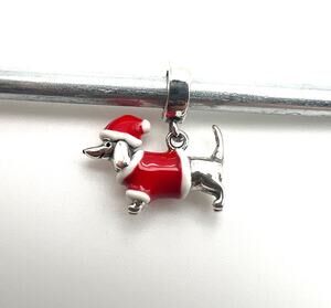 NEW Christmas Santa Dachshund Charm for European Bracelet